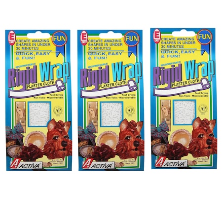 Activa Rigid Wrap Plaster Cloth, 4inx 180in, PK3 231